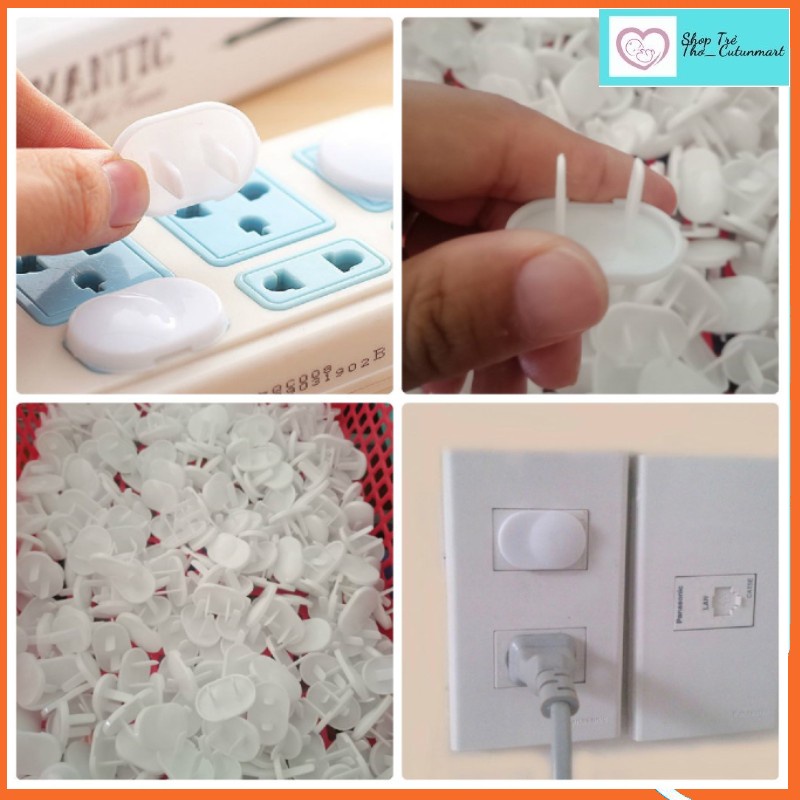 Che Ổ Điện 2 Chân Cao Cấp nút Bịt Ổ Điện Chống Cháy,Chống Giật An Toàn Cho Bé