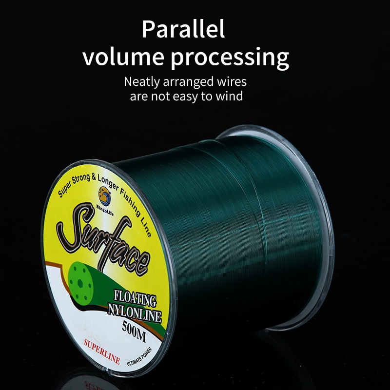 Bingolife Dây Câu Cá Biển Nylon Phủ Fluorocarbon 500m Siêu Bền Chất Lượng Cao
