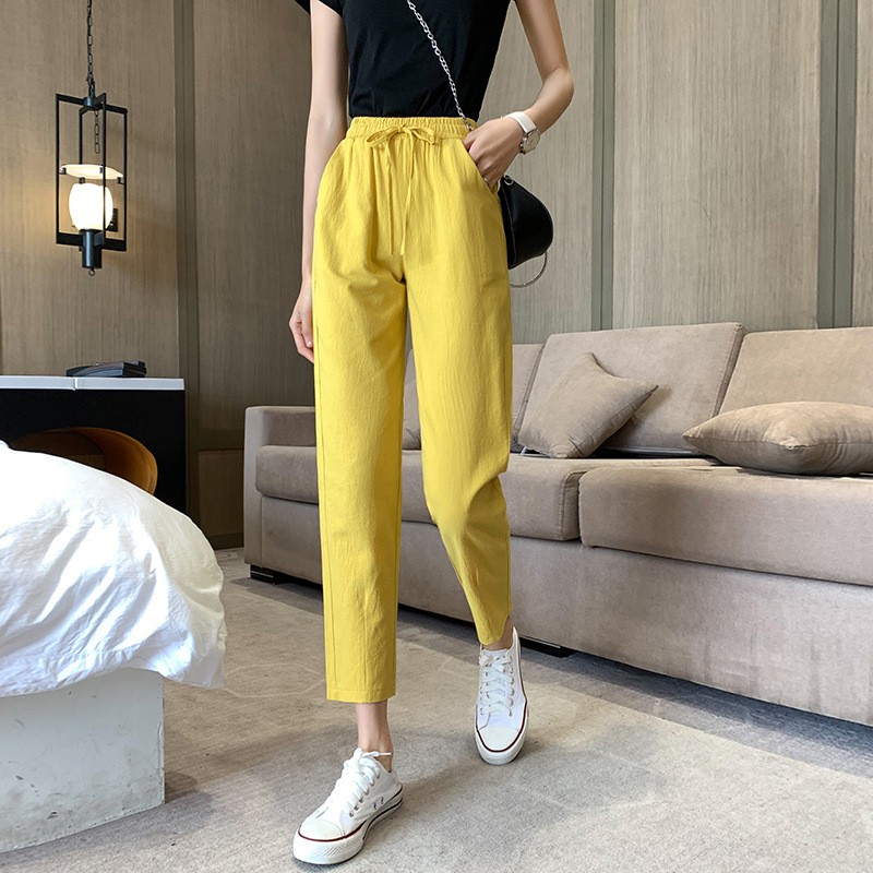 Quần đũi nữ baggy chun nhẹ mát