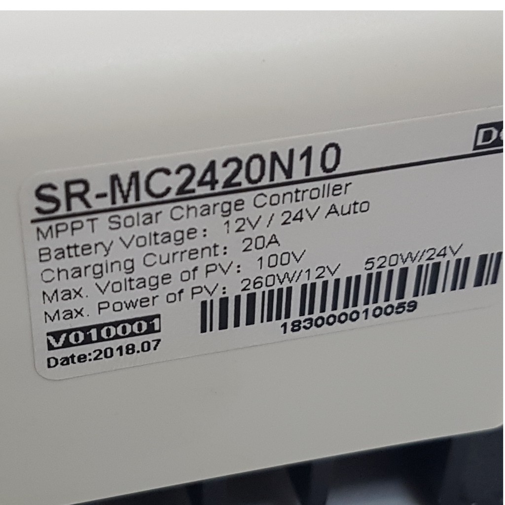 Sạc MPPT SRNE 12/24V 20A 30A 40A 50A kết nối điện thoại