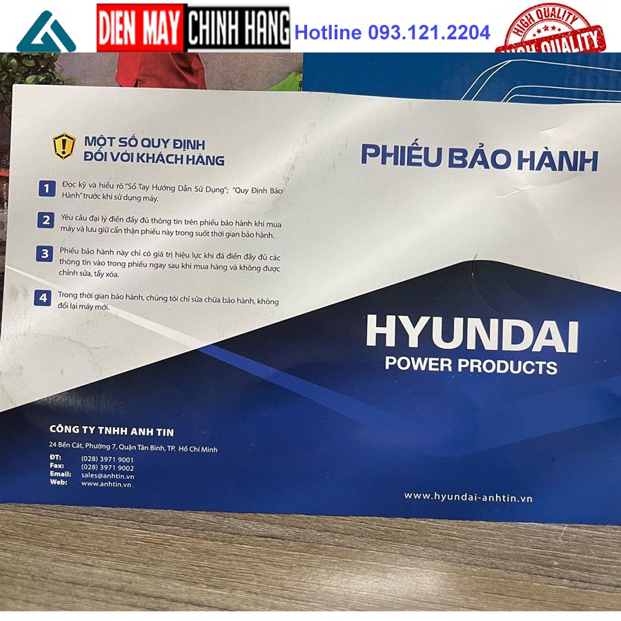 Máy rửa xe  hyundai, mã HRC918, công suất 1800w. bảo tín official store