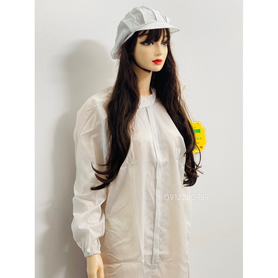 Quần áo liền thân chống tĩnh điện phòng sạch phòng lab _ Hình chụp thật