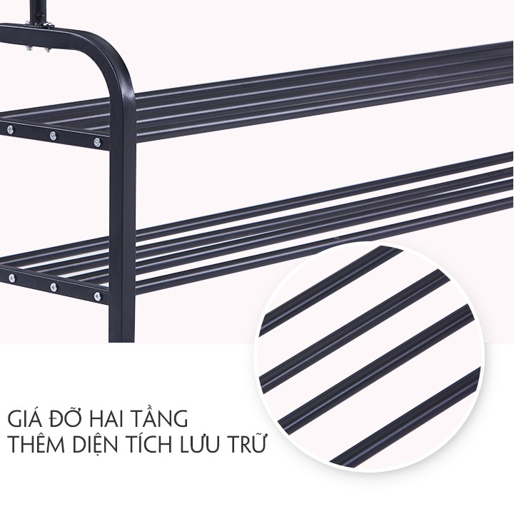 Cây Phơi Đồ Cao Cấp Đa Năng 2 tầng *150cm