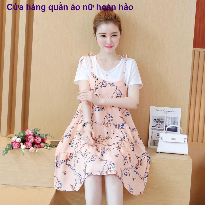 quần nữQuần áo bà bầu phương Tây mùa hè phông vải lưới màu đỏ Váy