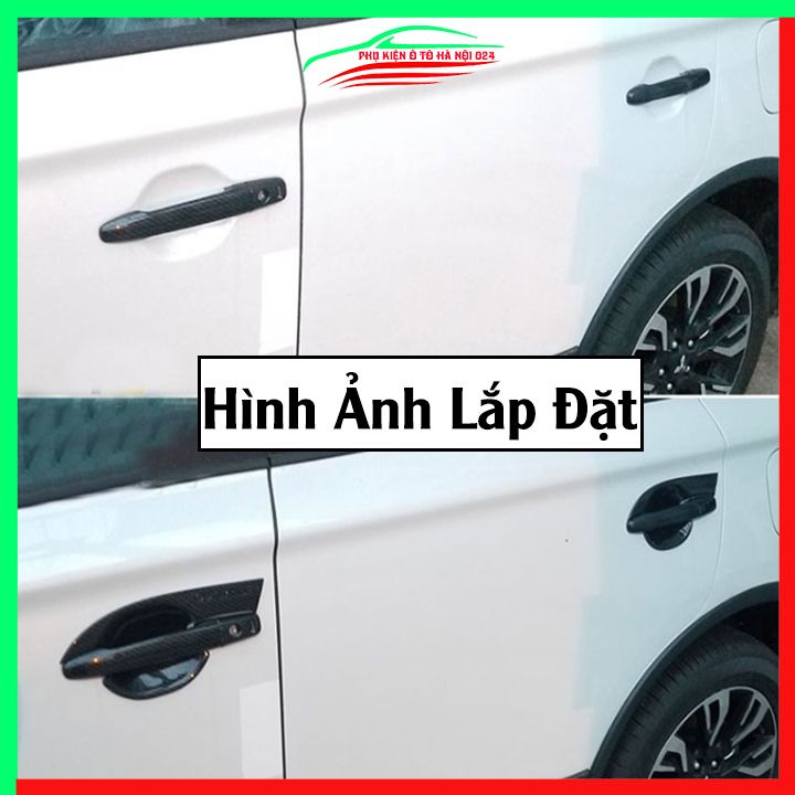 Ốp tay hõm Outlander 2016-2023 vân Carbon chống trầy bảo vệ cửa xe ô tô
