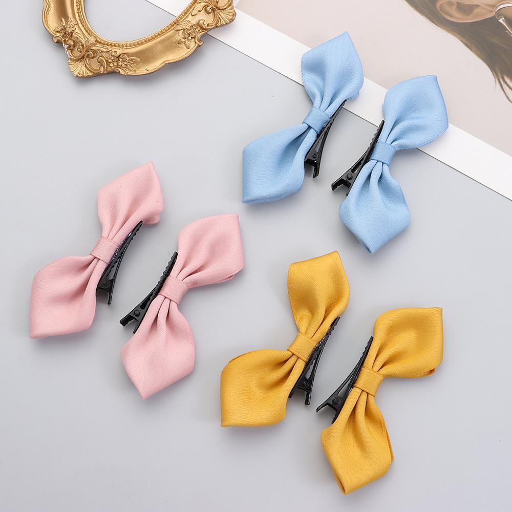 1 Cặp Kẹp Tóc Hình Nơ Bằng Ruy Băng Cho Nữ MIHAN1