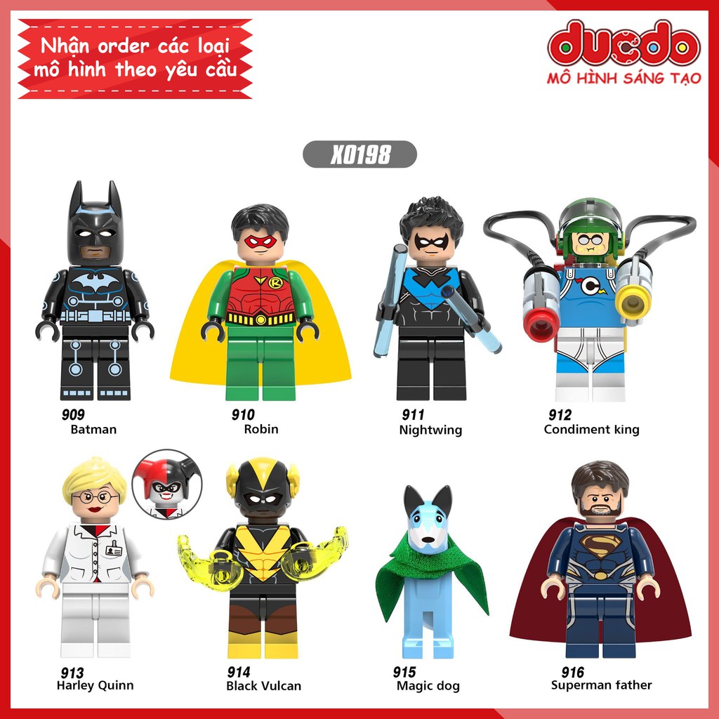 Minifigures các nhân vật anh hùng trong DC Comic - Đồ chơi Lắp ghép Xếp hình Mini Batman Mô hình XINH 0198