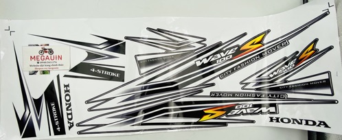 Tem decal Wave A 2006-2016 100cc (S100 MG883036 màu trắng)