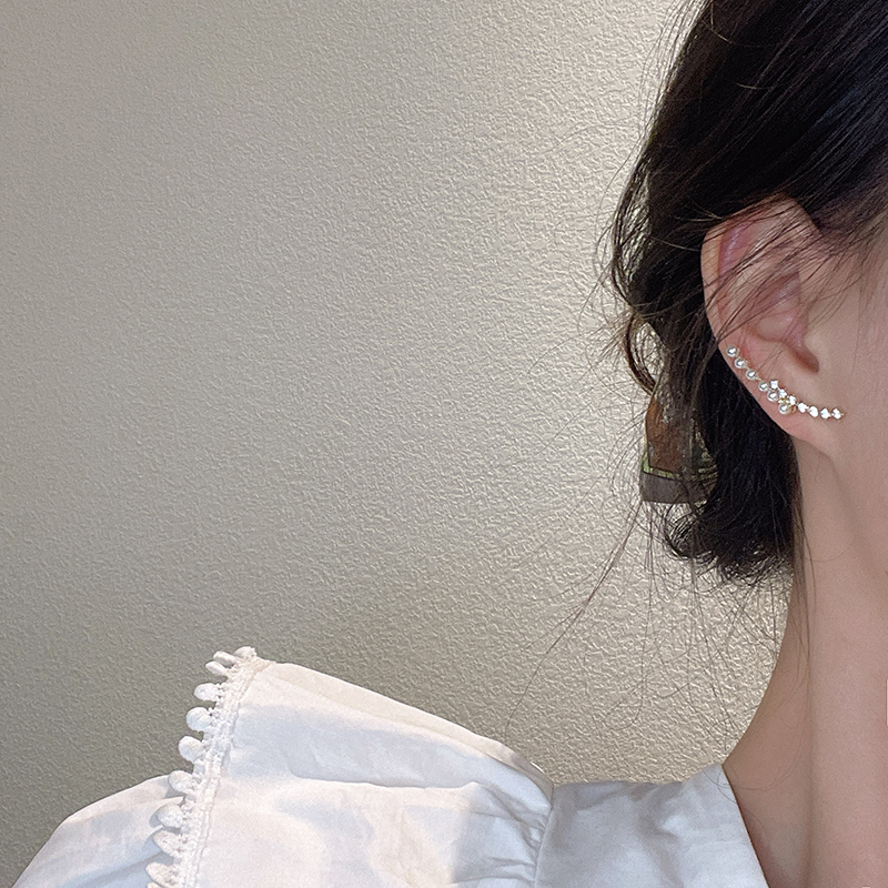 Đôi bông tai dáng dài phối hạt ngọc trai nhân tạo thời trang cho nữ