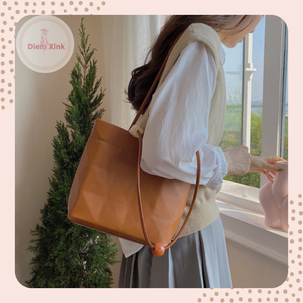 Túi xách nữ Túi tote đeo vai đi học đi chơi hình khối  kim cương- Diem Store- T048-30