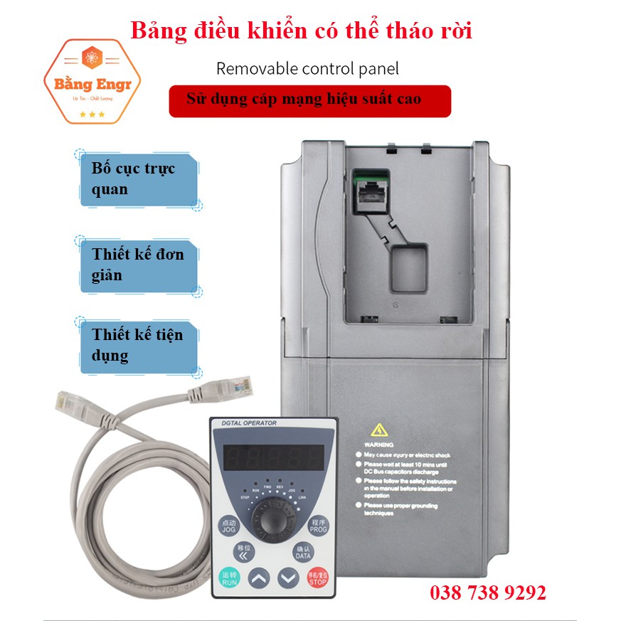 Biến tần Yingshida AE200 vào 1 pha 220v ra 3 pha 220v  Chưa Có Đánh Giá