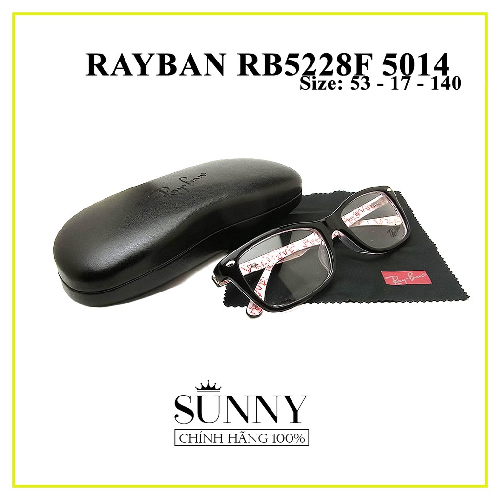 Gọng kính chính hãng Rayban RB5228F-5014 kèm tem thẻ bảo hành chính hãng, bảo hành toàn quốc, thiết kế dễ đeo bảo vệ mắt
