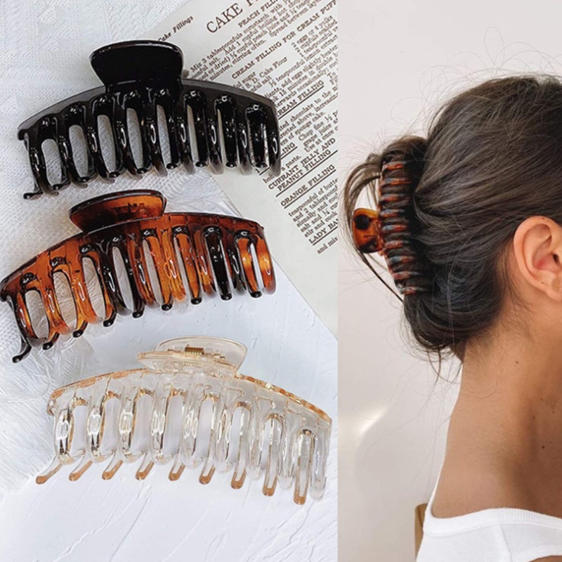 Set 2 / 4 / 6 Kẹp Tóc Càng Cua Chống Trượt Bằng Acrylic Tiện Dụng