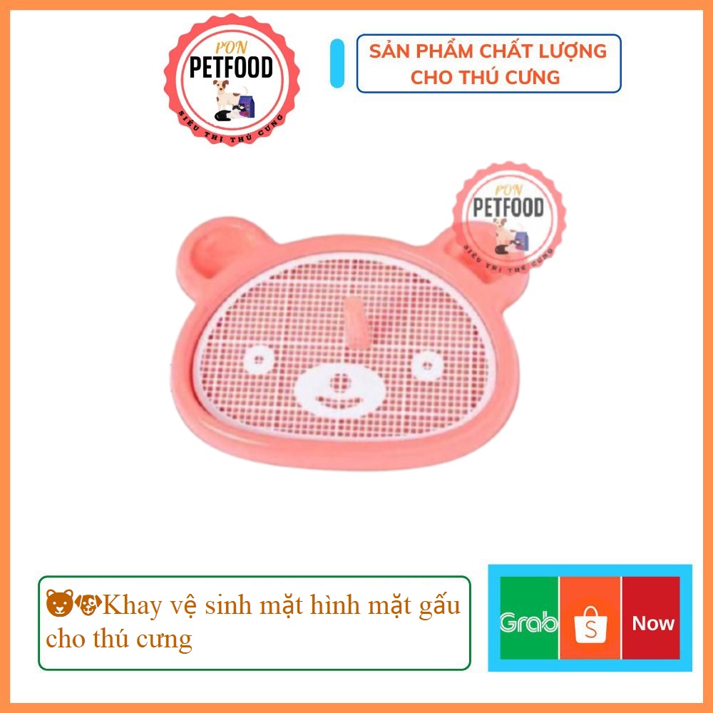 Khay vệ sinh mặt hình mặt gấu cho thú cưng