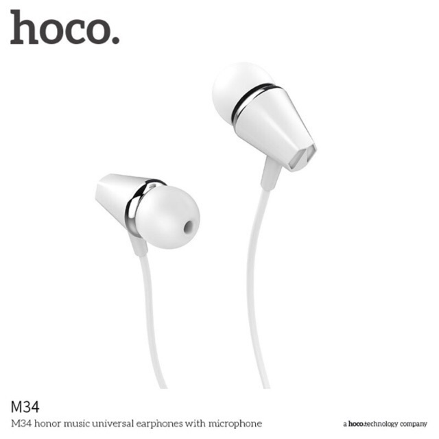 Tai nghe nhét tai Hoco M34 giắc cắm 3.5mm dài 1.2m chất lượng cao