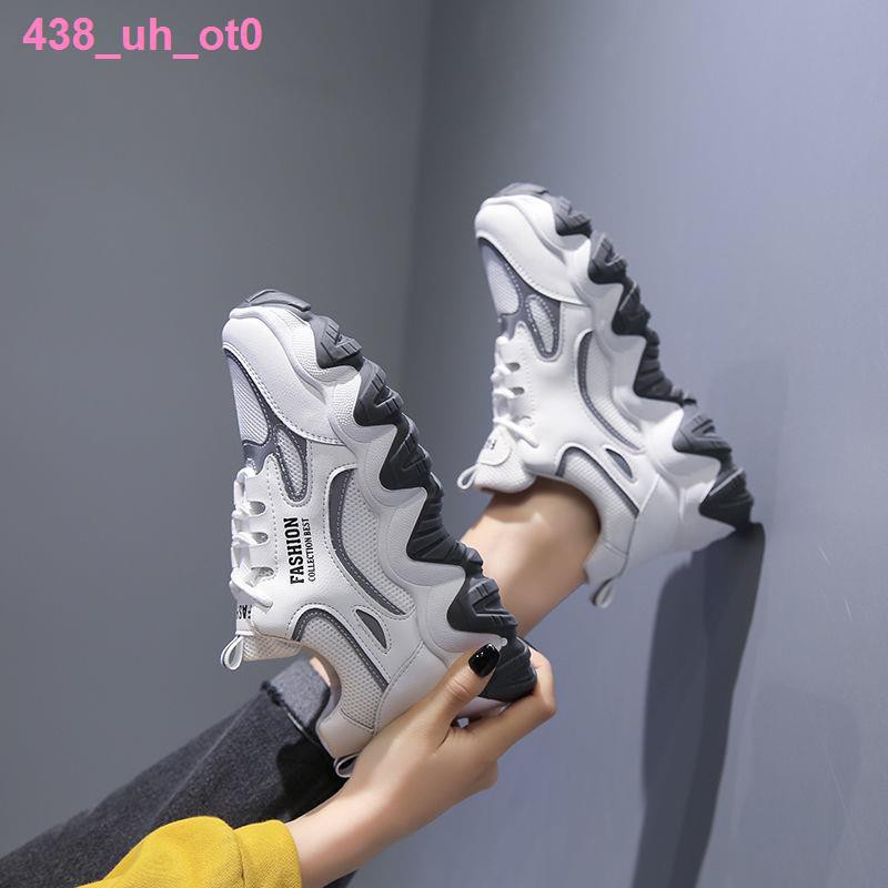 Giày nữ thời trangdaddy shoes nữ ins triều mùa hè 21 kiểu mới hot style lưới đỏ super fire wave platform sneakers