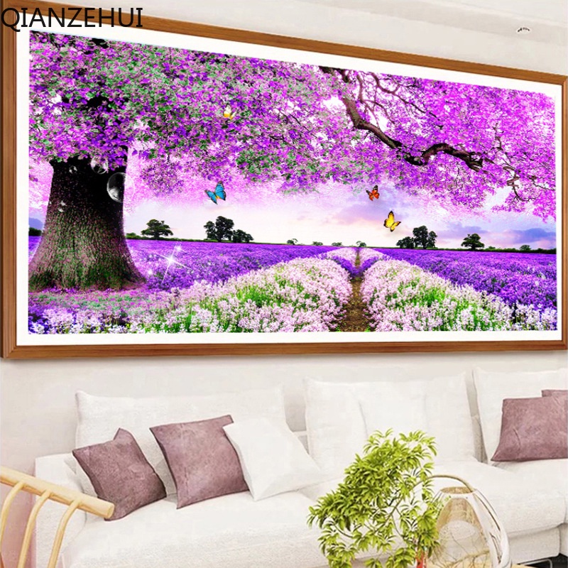 Bộ Tranh Đính Đá 5D Hạt Tròn Tự Làm Họa Tiết Tinh Tế Trang Trí Nhà Cửa
