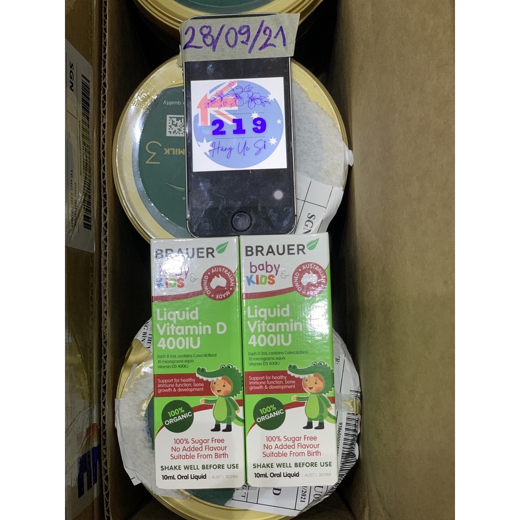 Brauer Kids Liquid Vitamin D 400IU dành cho trẻ sơ sinh trở lên