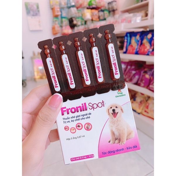 Nhỏ Gáy Trị Ve Rận Cho Chó Mèo Fronil spot 1 Tuýp TNgừa Ve Trong Vòng 30 Ngày Giá Rẻ Cho Thú Cưng