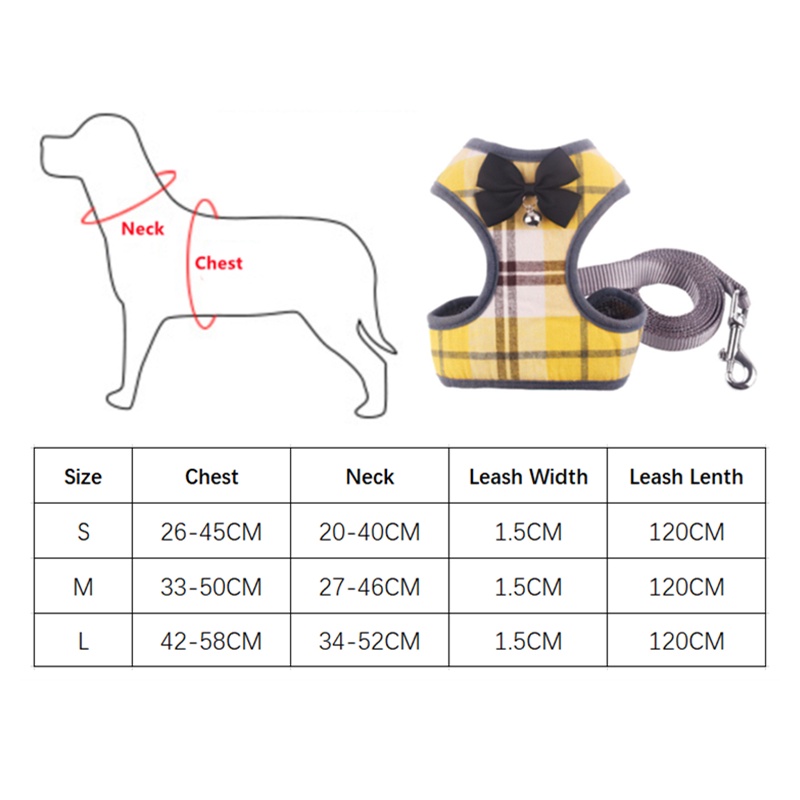 Dây Dắt Thú Cưng Đi Dạo Có Chuông Và Nơ Xinh Xắn