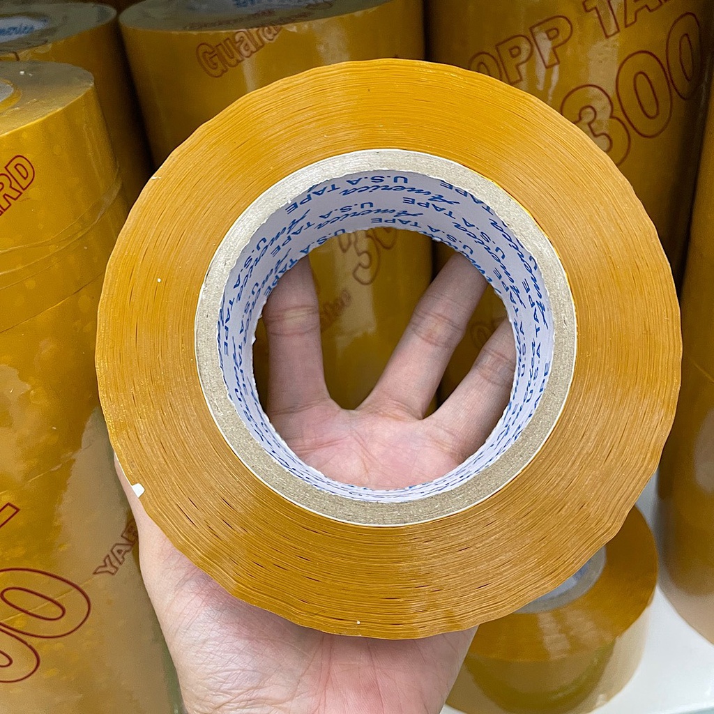 [Cây 6 cuộn] Băng Keo Trong/ Đục 200 Yard - 300 Yard Đóng Gói Dán Hàng (BIBISTORE)