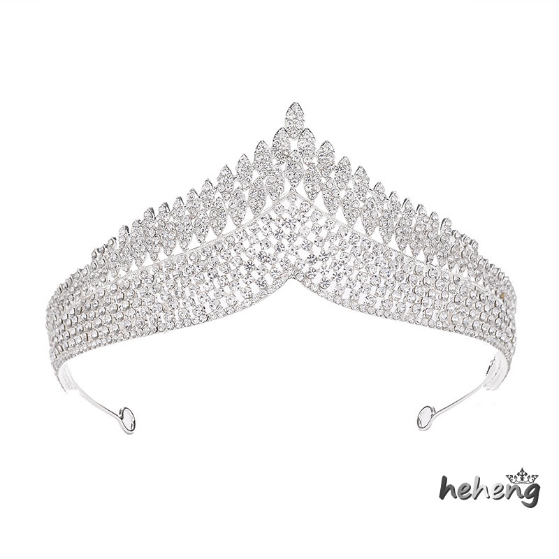 Vương Miện Cài Tóc Đính Đá Sang Trọng Cho Cô Dâu