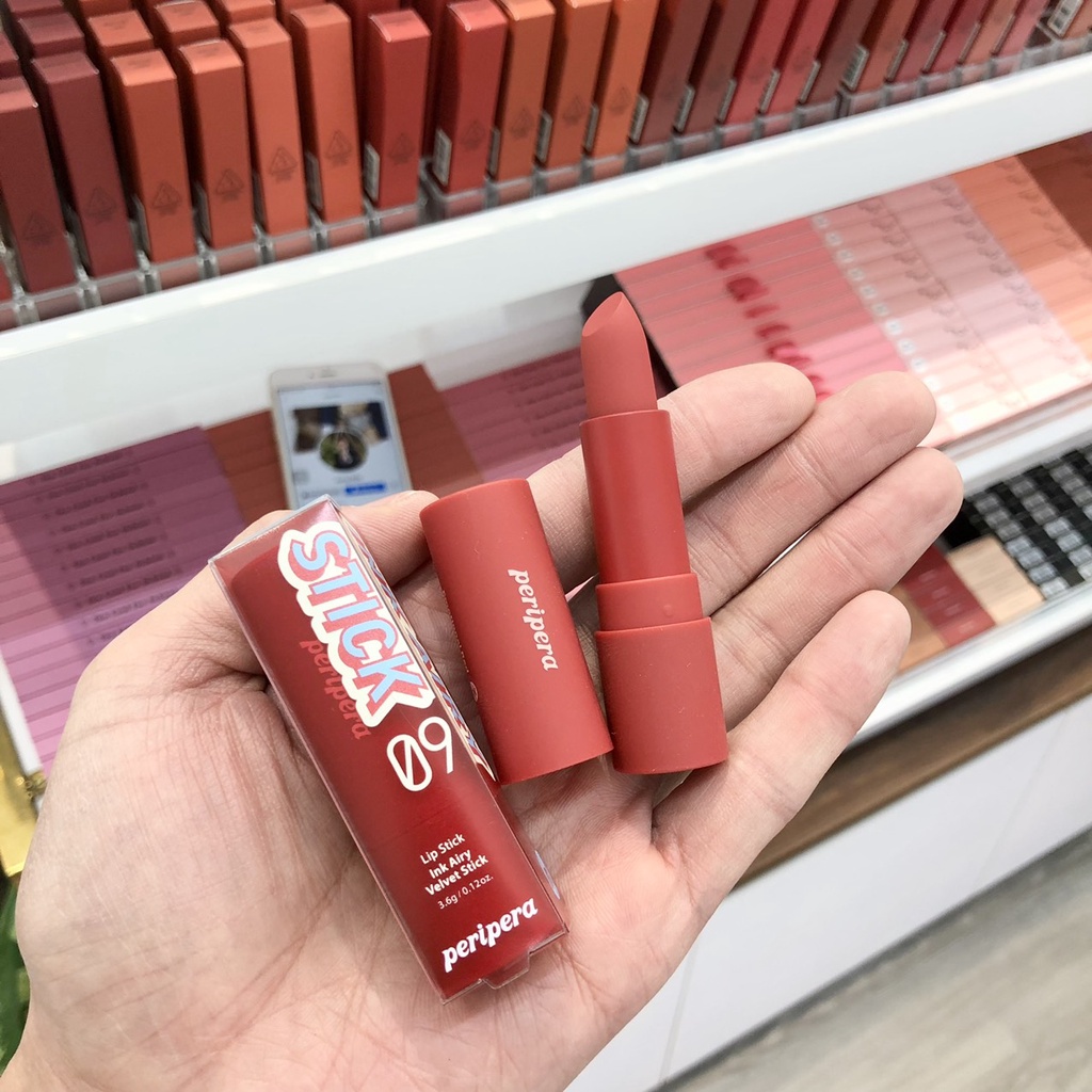 {Thanh Lý} Son Thỏi Lì Peripera Ink Airy Velvet Stick 3.6g