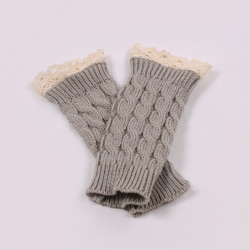 Găng Tay Len Hở Ngón Giữ Ấm Mùa Đông Màu Sắc Xinh Xắn Dành Cho Nữ