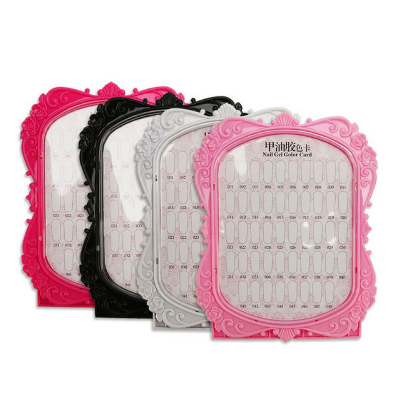 Bảng mẫu nhựa trưng dùng để gắn móng xem màu nail
