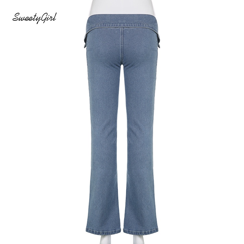 Quần Jeans Dài Lưng Cao Màu Trơn Dáng Ôm Thời Trang Cho Nữ