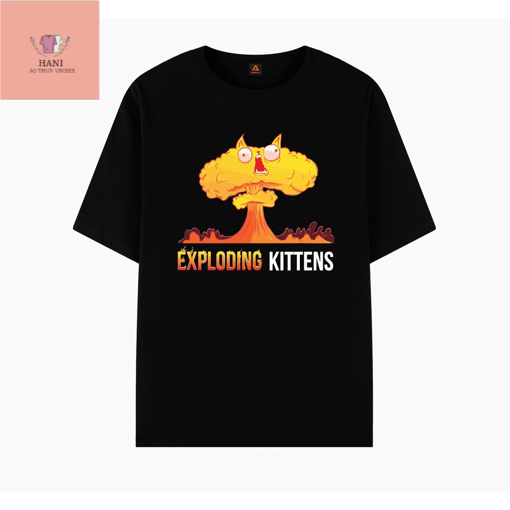 Áo Thun Unisex Tay Lỡ Exploding Kitten Unisex Độc Đáo, Lạ Mắt