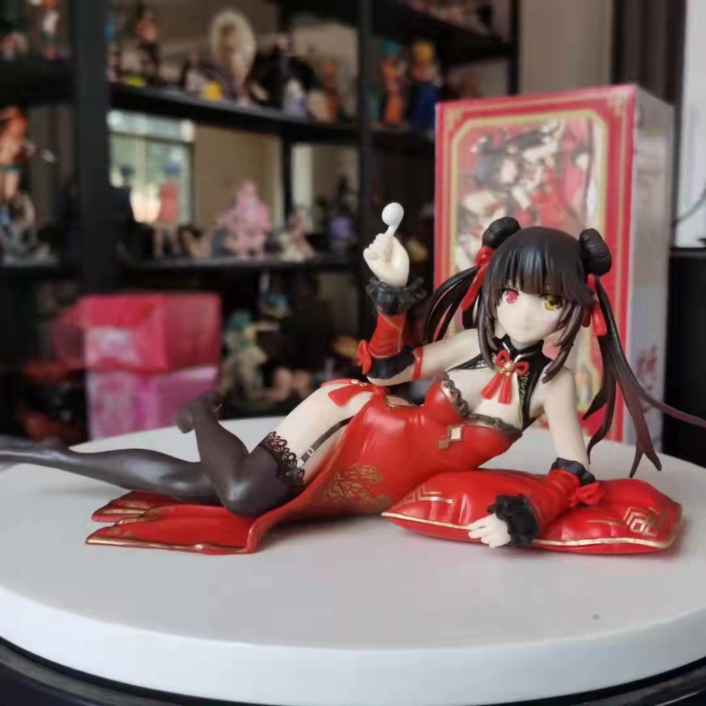 Mô Hình Nhân Vật Tokisaki Kurumi Hoạt Hình Date A Live Mặc Sườn Xám Bằng PVC Sáng Tạo