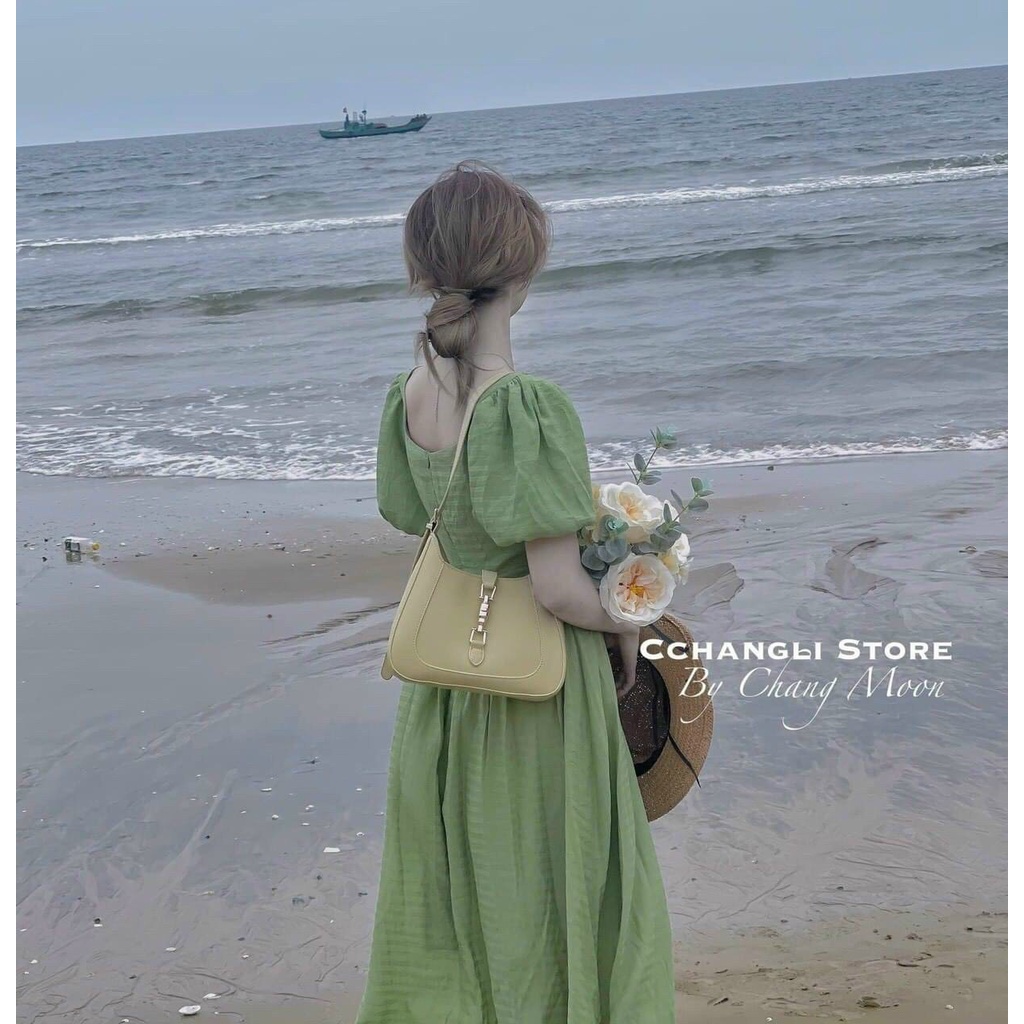 Đầm Xoè Dáng Dài Cổ Vuông Ôm Eo , Nhiều Màu Hàng Đẹp Giá Rẻ - Thời Trang SHOPDUVI