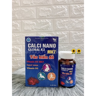 Viên bổ sung Canxi Calci Nano TẢO BIỂN ĐỎ (lọ 30 viên)