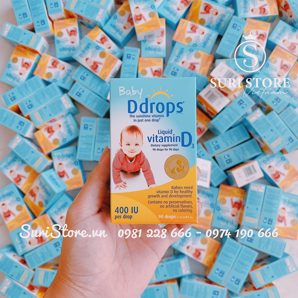 [Mã MKBC25 giảm 80K đơn 1Tr] Vitamin D3 Drops 400IU