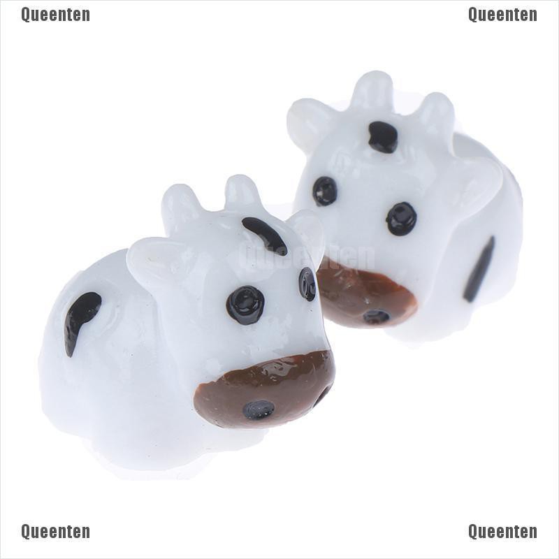 Set 2 Tượng Bò Sữa Mini Trang Trí