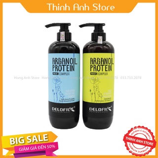 Bộ Dầu Gội Xả Dưỡng Ẩm Phục Hồi Delofil Arganoil Protein[thinhpipi]