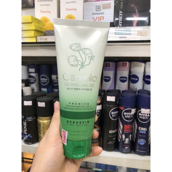 Gel tẩy tế bào chết mặt, chiết xuất rau má dành cho da dầu mụn Beauskin Centella Cica 150ml