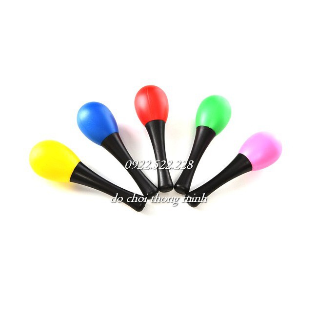 Maracas lục lạc bầu dài nhựa - Đồ chơi cảm thụ âm nhạc