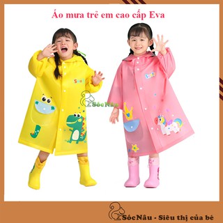 Áo mưa trẻ em cao cấp Smally, Áo mưa cho bé họa tiết hoạt hình đáng yêu (Không kèm ủng)