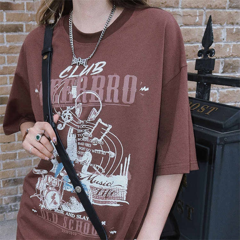 NRVP Áo Thun Cổ Tròn Oversize Thời Trang Hàn Quốc 2022 Cho Nữ