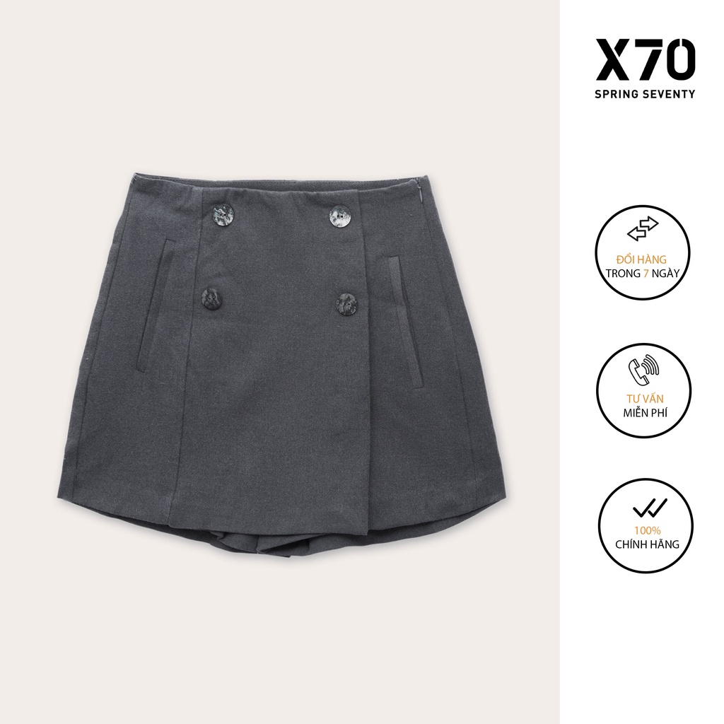 Quần Short Kiểu Dáng Giả Váy Thiết Kế Đính Nút Thời Trang X70 - 04500016