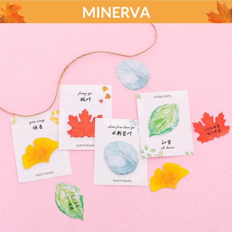 [THỦ CÔNG] Giấy ghi chú hình chiếc lá dễ thương phong cách vintage