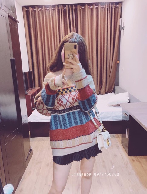Áo len thổ cẩm Giang zo