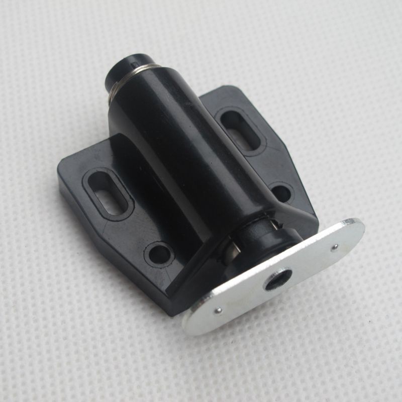 Bộ 4 đệm giảm ấm nam châm màu đen nhấn để mở dành cho cửa tủ bếp/ hộc tủ