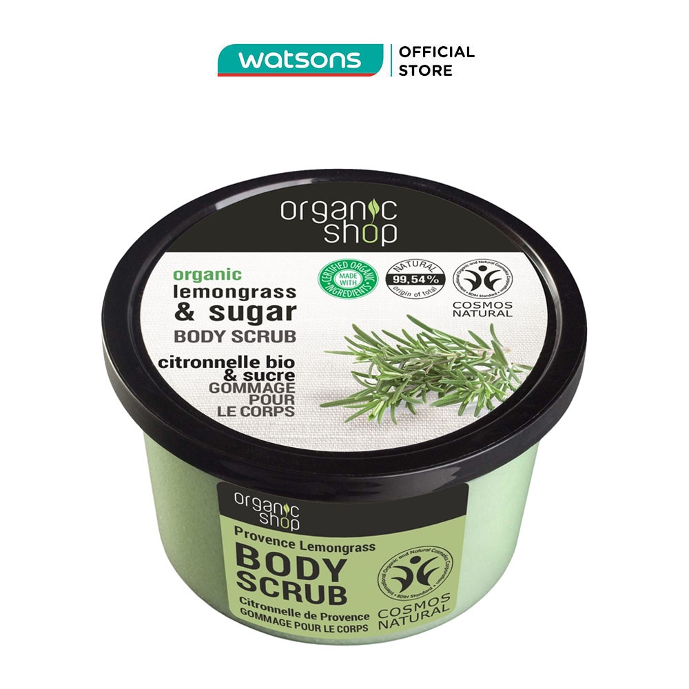 Tẩy Tế Bào Chết Body Organic Shop Provence Lemongrass 250ml