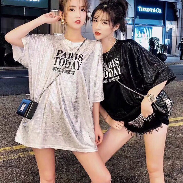 Áo thời trang nữ nhũ giả da Paris form rộng Freesize AO001 | Shopee Việt Nam