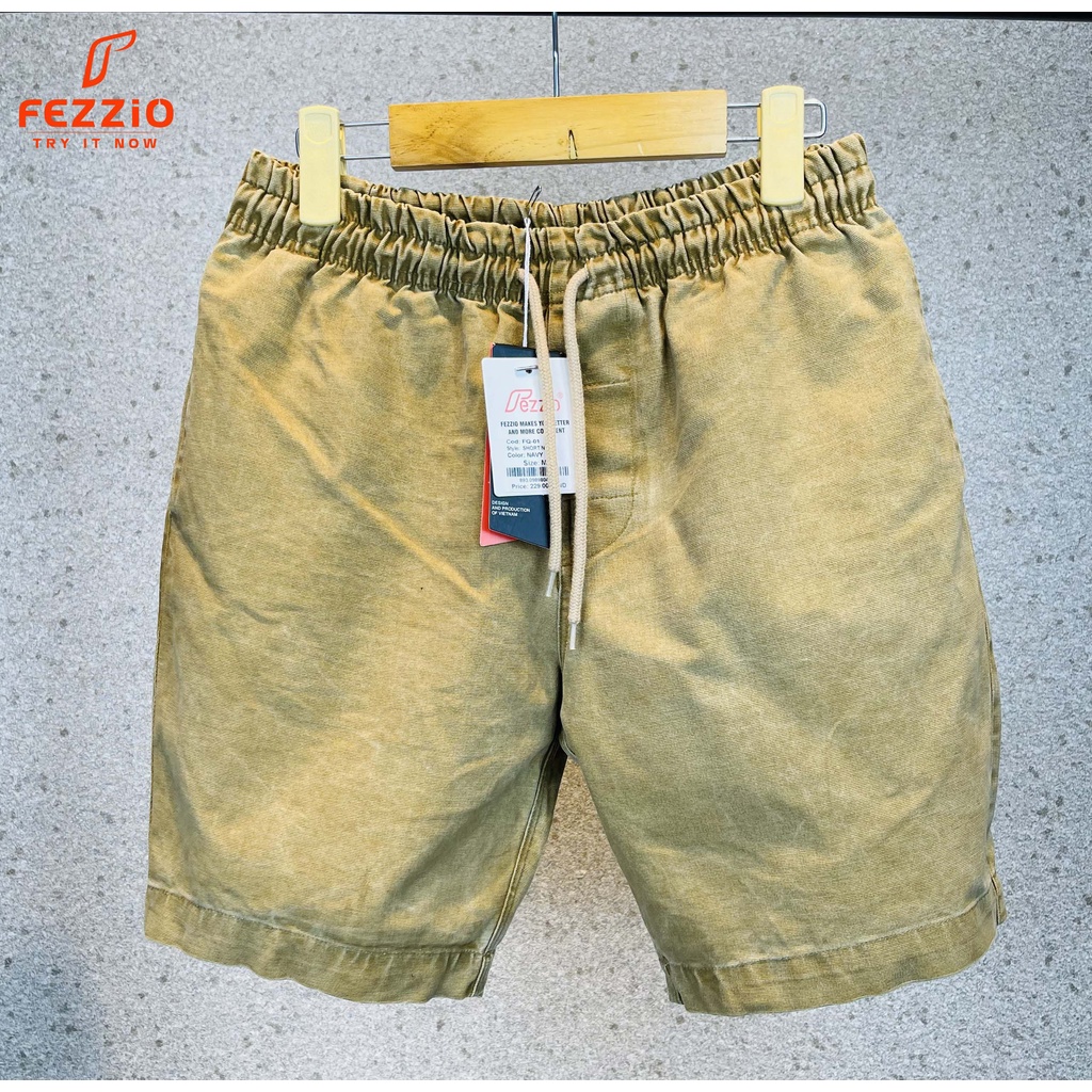 Quần short nam trên gối, quần sọc kaki nam, quần kaki nam hàn quốc, quần sọc xuất khẩu hiệu Fezzio chính hãng