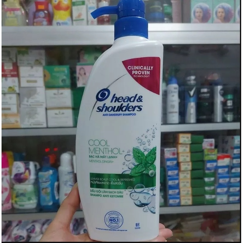 Dầu gội sạch gàu Head Shoulders Bạc Hà Mát Lạnh 170ml/350ml/625ml/850ml/1.2L |Dầu gội đầu nữ