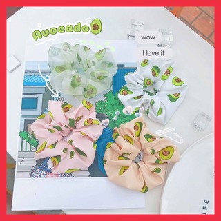 [Giá sỉ] Cột tóc scrunchies quả bơ- Thuỳ My Accessories
